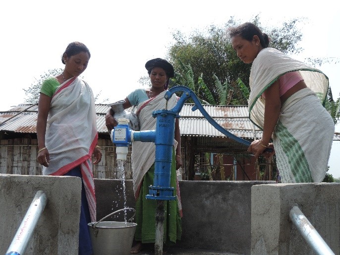 Raised Hand-pumps and Toilets with Hand-wash Facilities